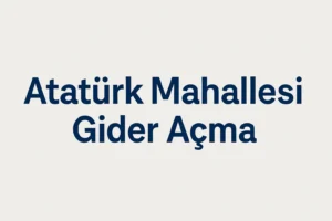 atatürk mahallesi gider açma hizmeti