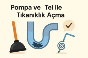 pompa ve tel ile tıkanıklık açma